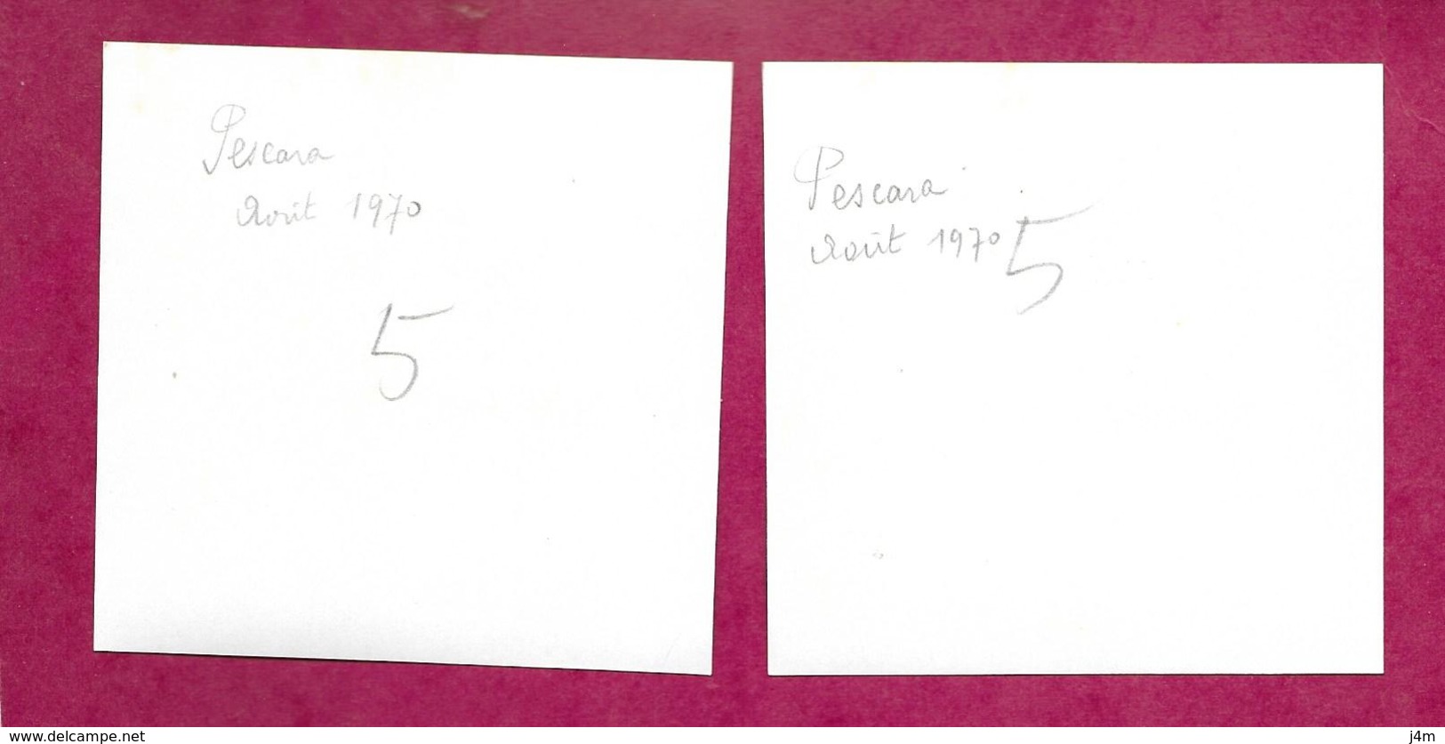 Lot De 2 Photos 8,5 X 8,5 Cm Août 1970...PESCARA ( Italie)..FEMME Et HOMME En Maillot De Bain Sur La Plage..2 Scans - Pin-up
