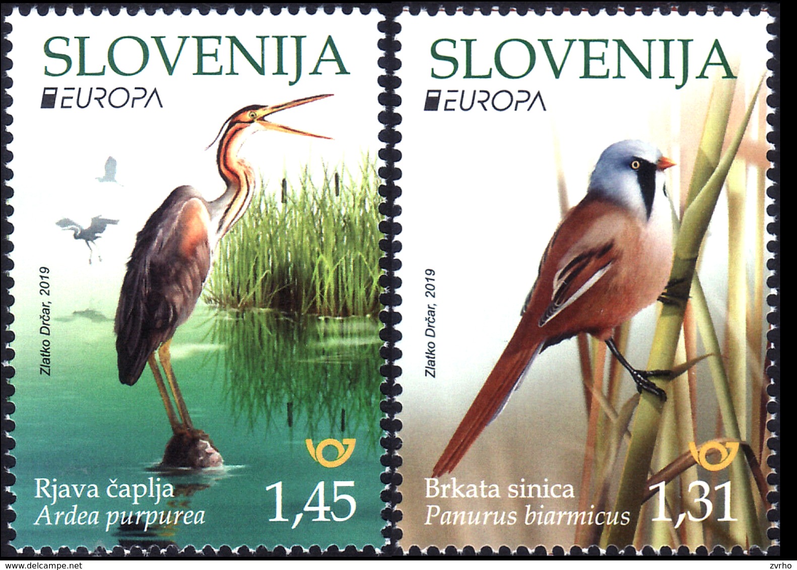 SLOVENIA SLOWENIEN 2019 EUROPA CEPT BIRDS ANIMALS UCCELLI VOGEL** SET OF 2v ** MNH - Other & Unclassified