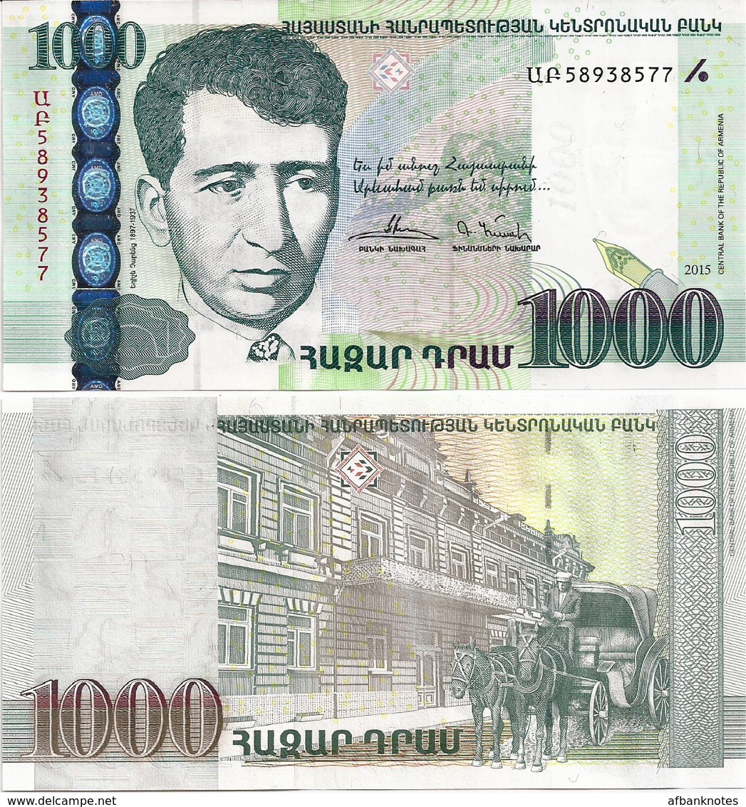 ARMENIA       1000 Dram       P-59       2015       UNC - Armenia