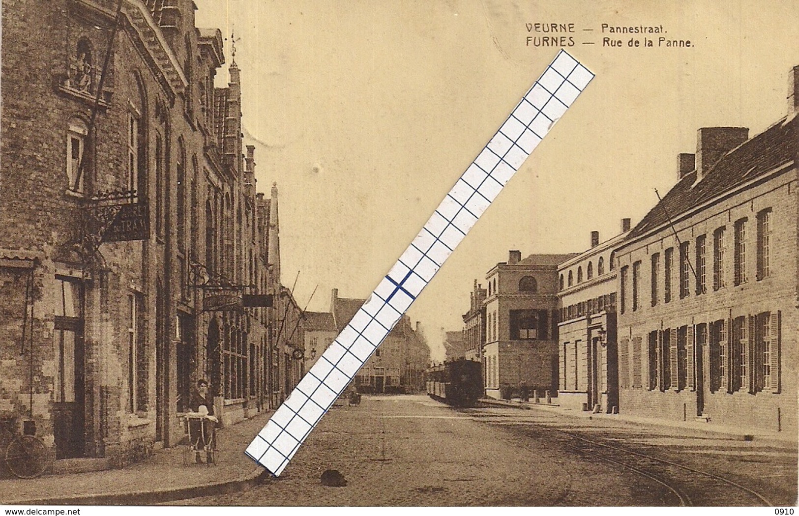 FURNES-VEURNE " PANNESTRAAT-RUE DE LA PANNE-STOOMTRAM-TRAM A VAPEUR " UITG.HUIS DEMERSSEMAN - Veurne