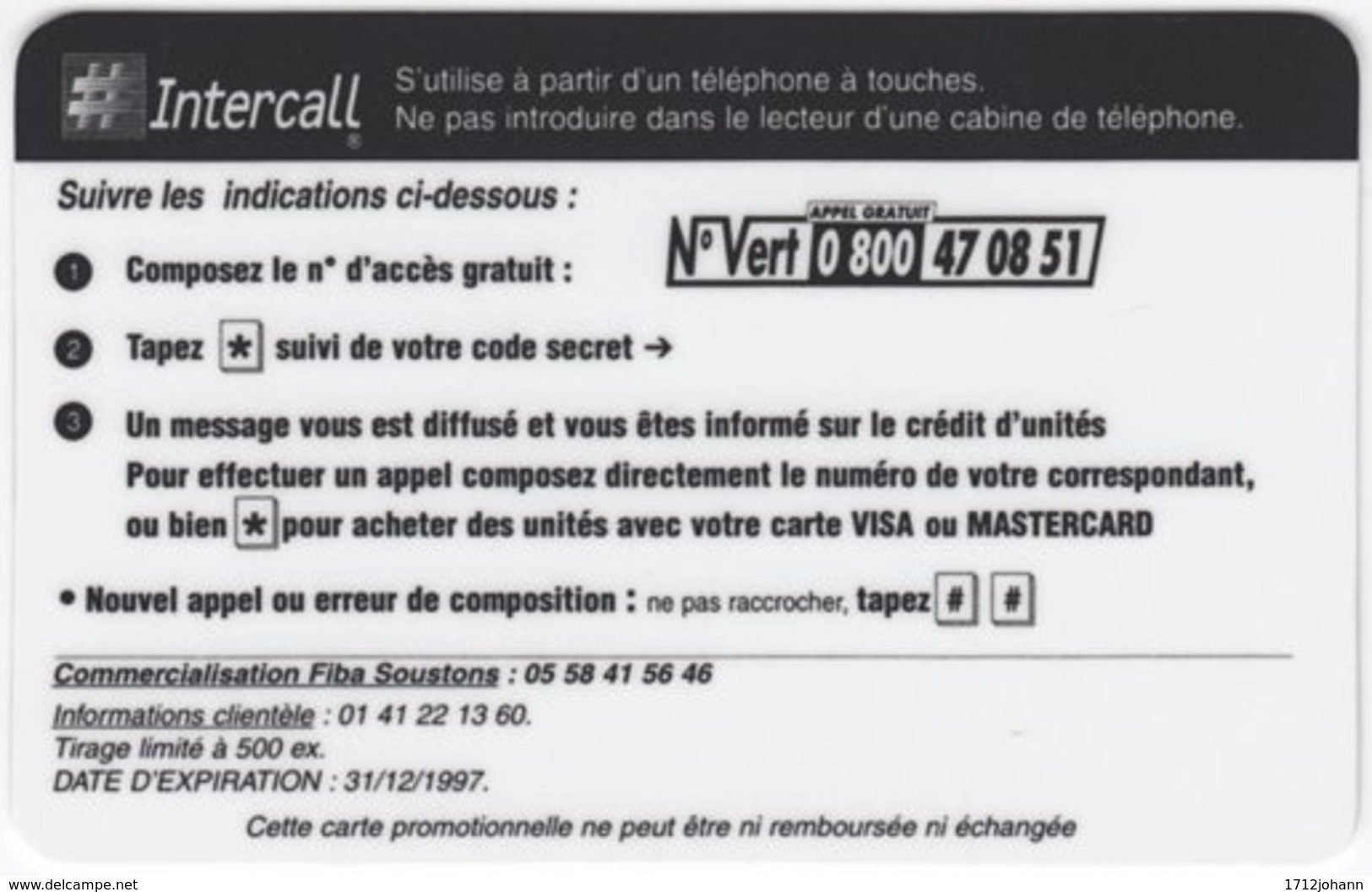 FRANCE C-486 Prepaid Intercall - People, Child - Used - Mobicartes