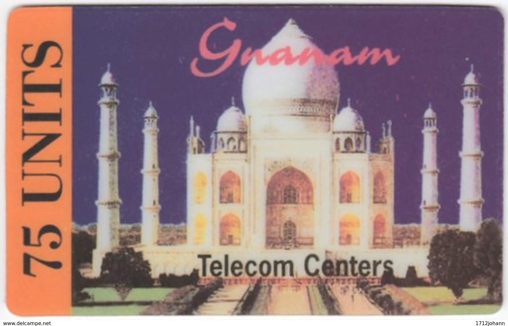 FRANCE C-492 Prepaid Gnanam - Landmark, Taj Mahal - Used - Nachladekarten (Refill)