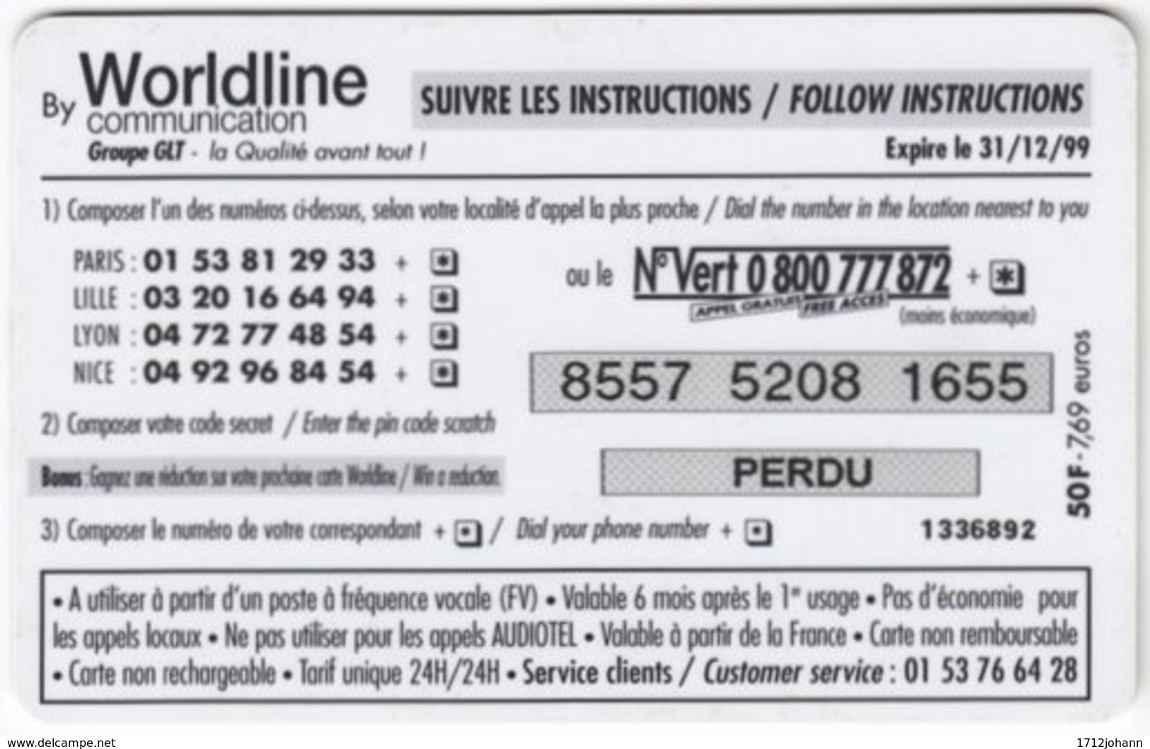 FRANCE C-525 Prepaid Worldline - Cartoon - Used - Per Cellulari (ricariche)