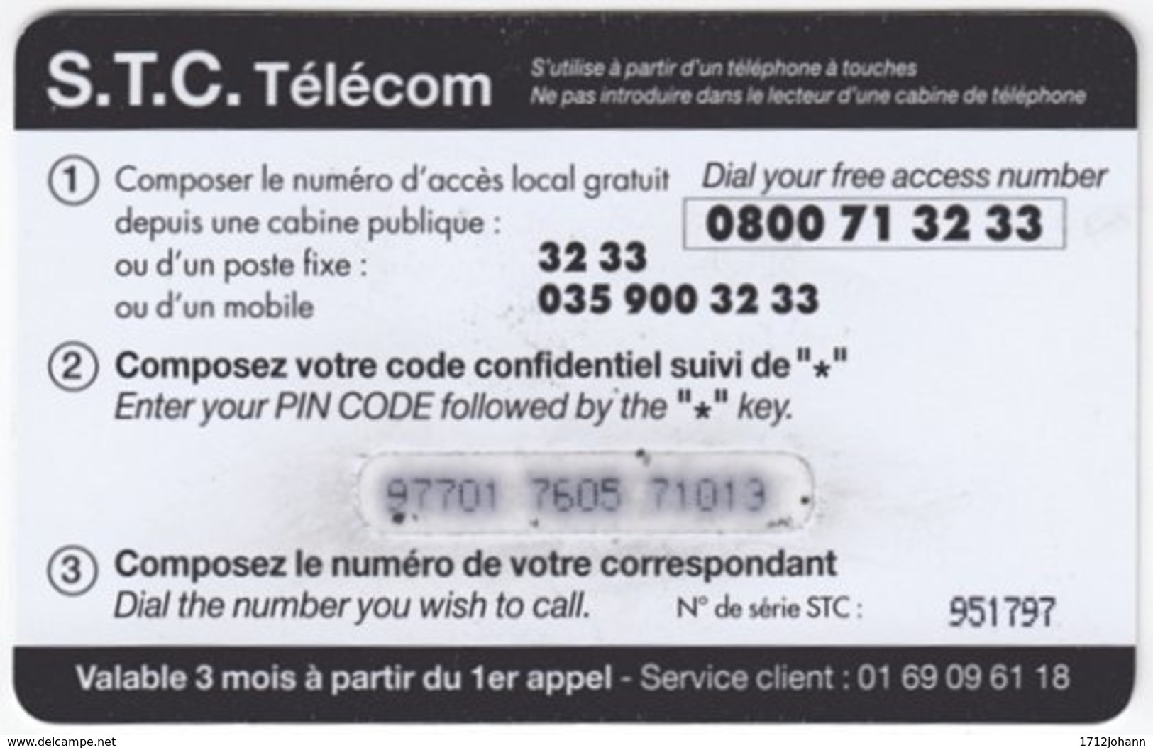 FRANCE C-549 Prepaid STC - Animal, Elephant - Used - Cellphone Cards (refills)