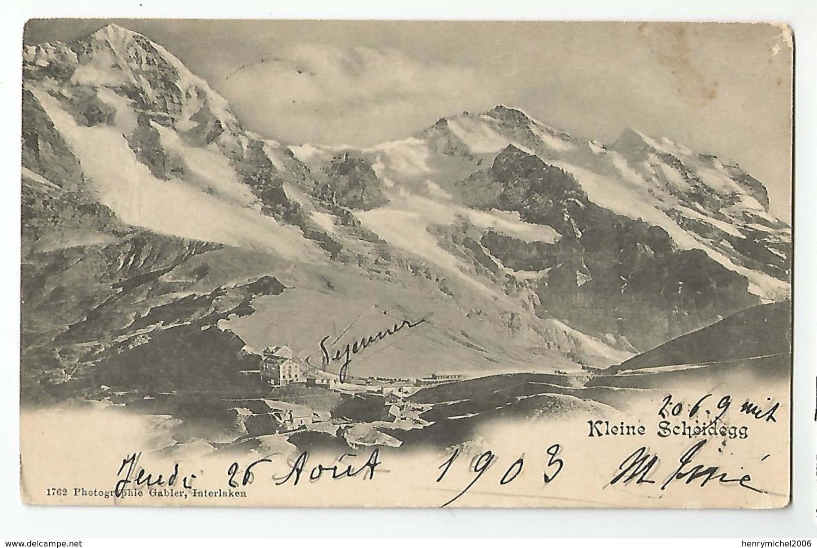 Suisse Berne Kleine Scheidegg 1903 Ed Gabler 1762 - Bern