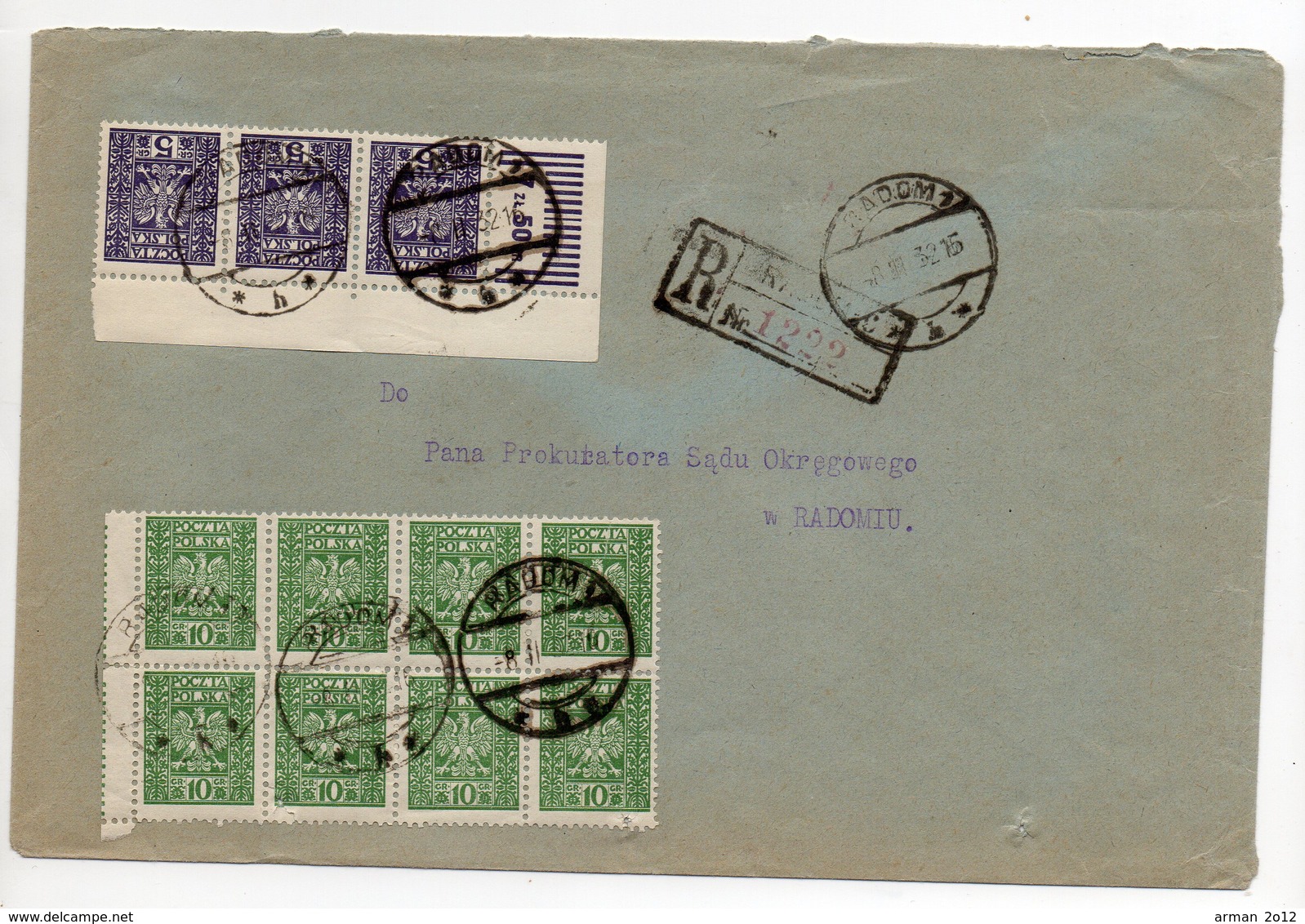 Poland Registered Radom 1932 - Covers & Documents