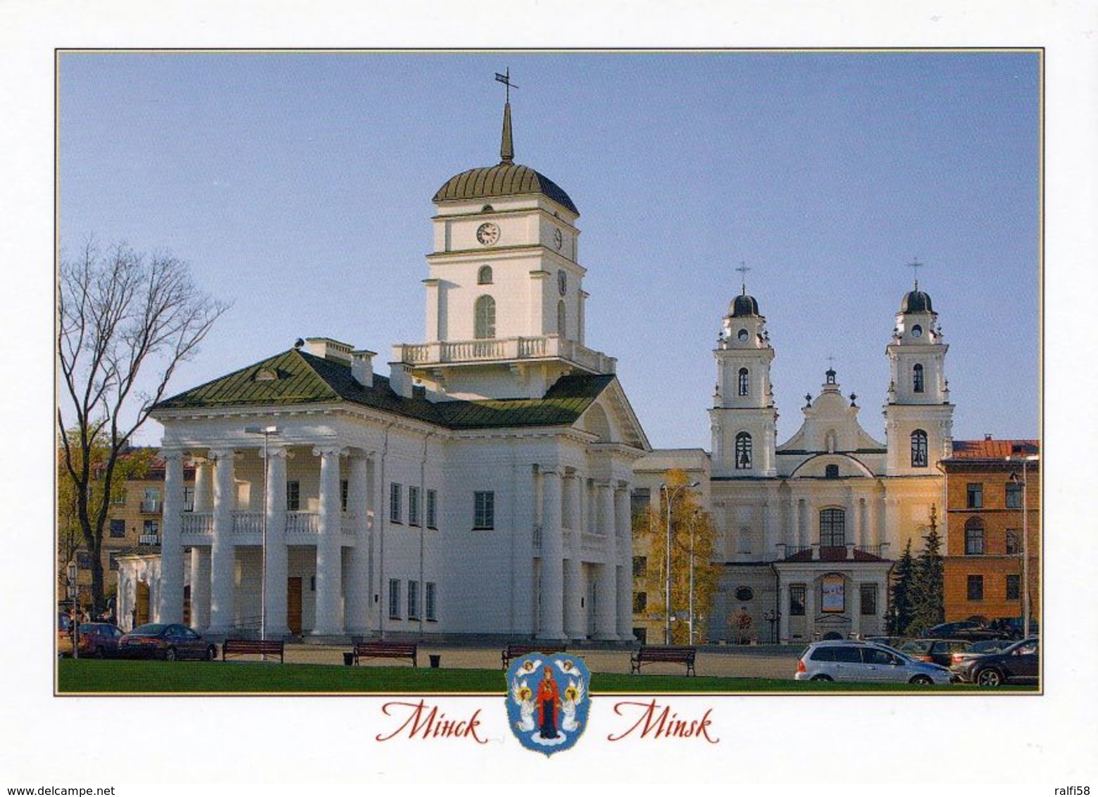 1 AK Belarus Weißrussland * Das Rathaus (1600) Und Die Römisch-Katholische Kirche 1710-1732 In Der Hauptstadt Minsk - Weißrussland