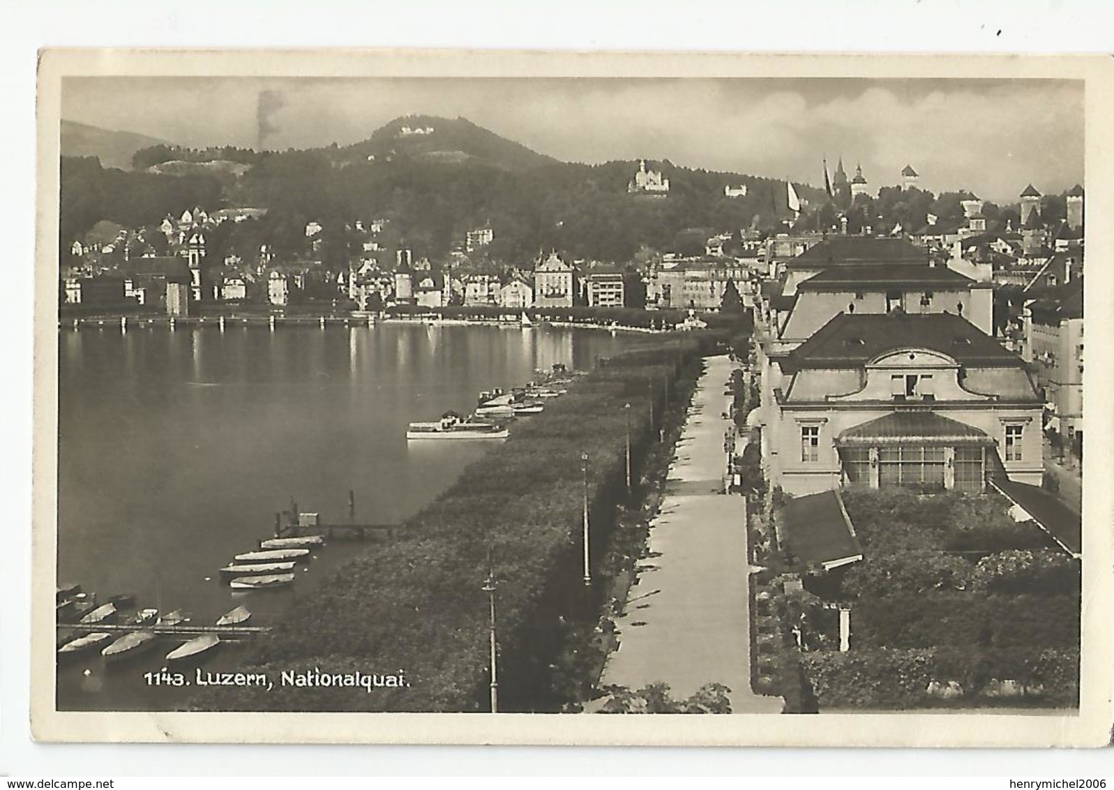 Suisse Lucerne Luzern Nationalquai 1935 - Lucerne