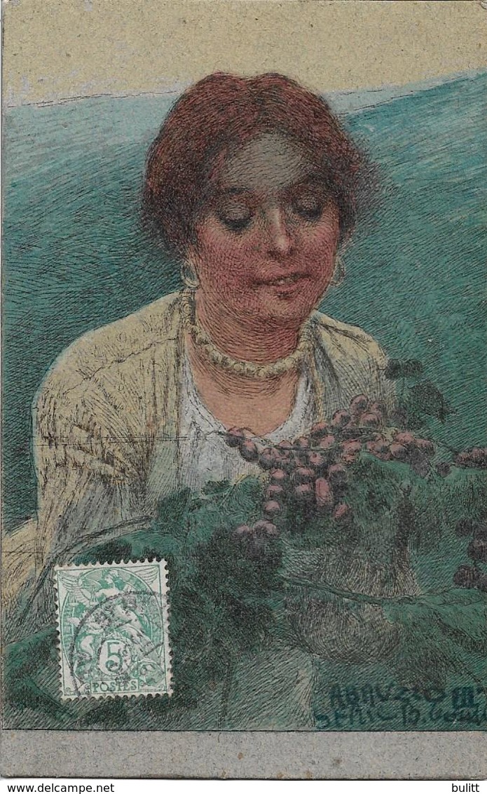 ILLUSTRATEUR B. CASCELLA ABRUZZO - Portrait De Femme - Autres & Non Classés