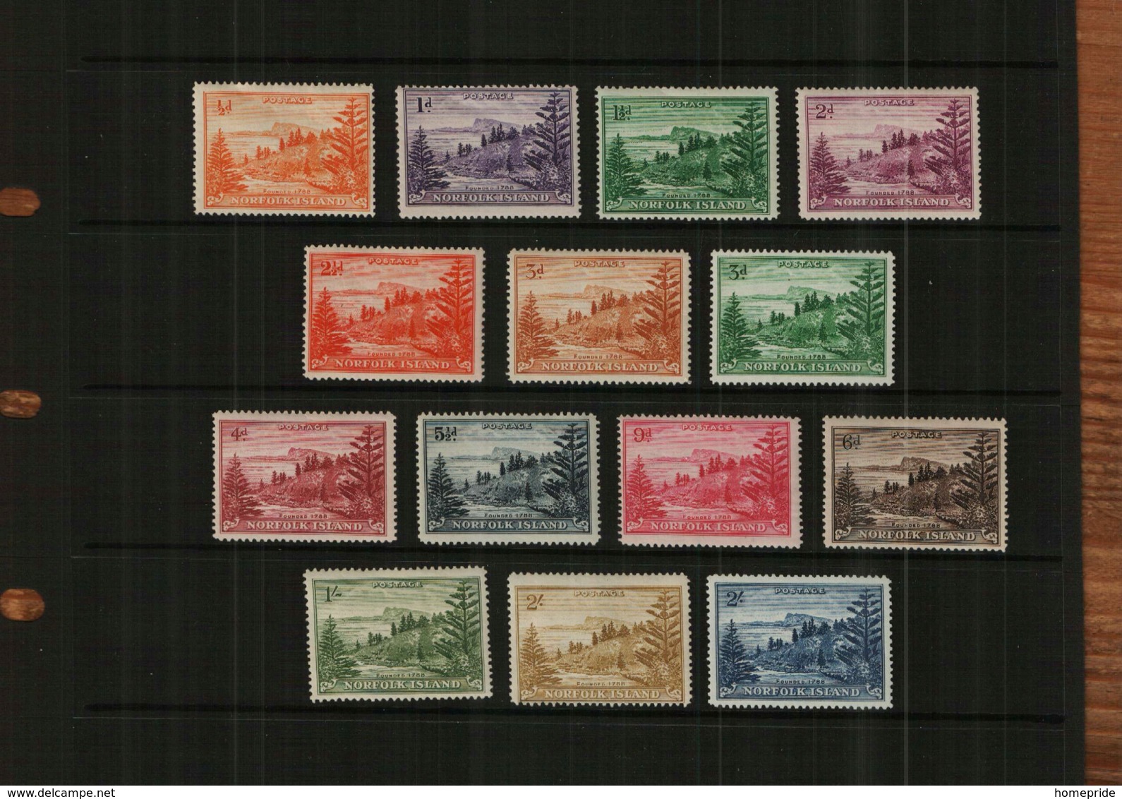 NORFOLK ISLAND - KG VI - 1947 - DEFS - 14 Stamps - MM - Norfolk Island