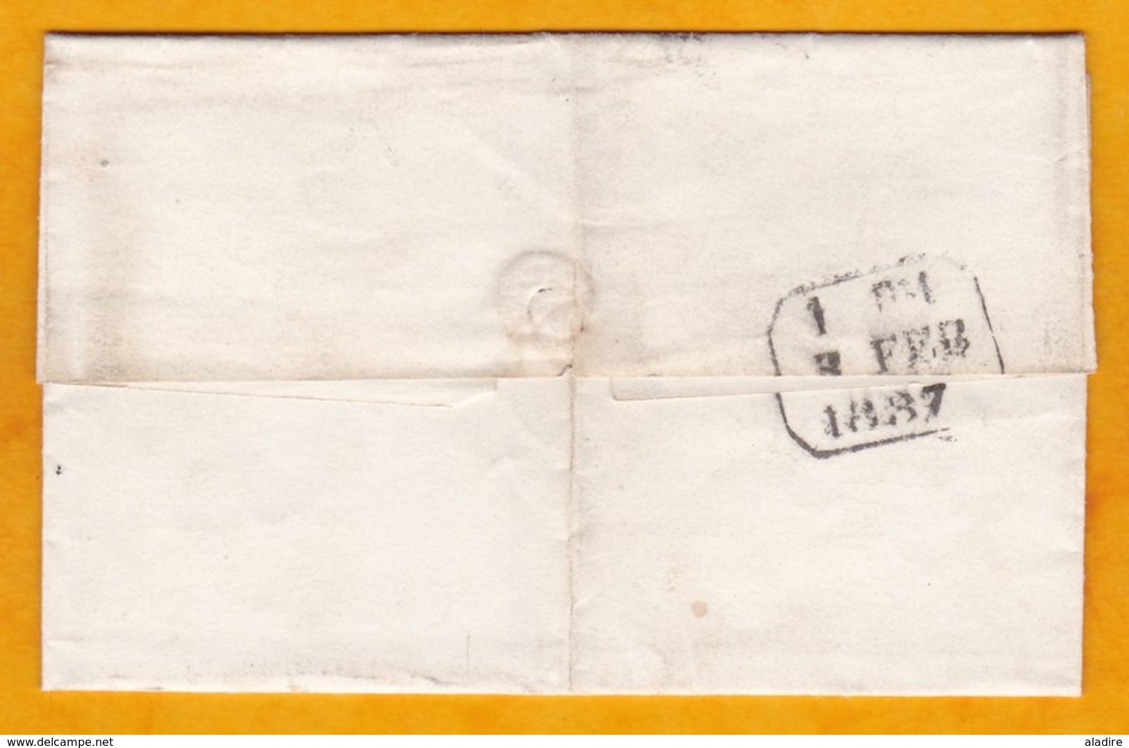 1840 - Enveloppe Pliée Vers Edinburgh, Ecosse - Cover To Edinburg, Scotland - ...-1840 Préphilatélie