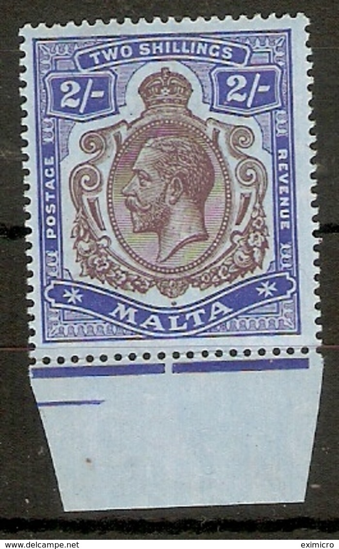 MALTA 1914 WMK MULTIPLE CROWN CA 2s  PURPLE AND BRIGHT BLUE/BLUE SG 86  UNMOUNTED MINT Cat £50 - Malta (...-1964)