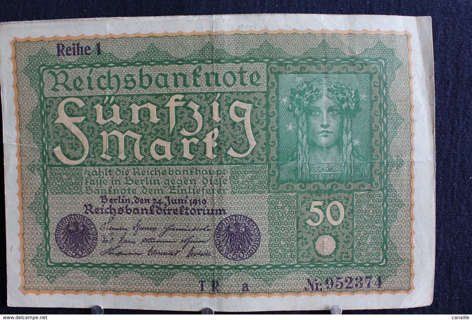 13 / Allemagne -  Empire Allemand , Reichsbanknote -  50 Mark - Berlin  24. 6.1908  /  N°  TR  A  Nr.952374 - 50 Mark