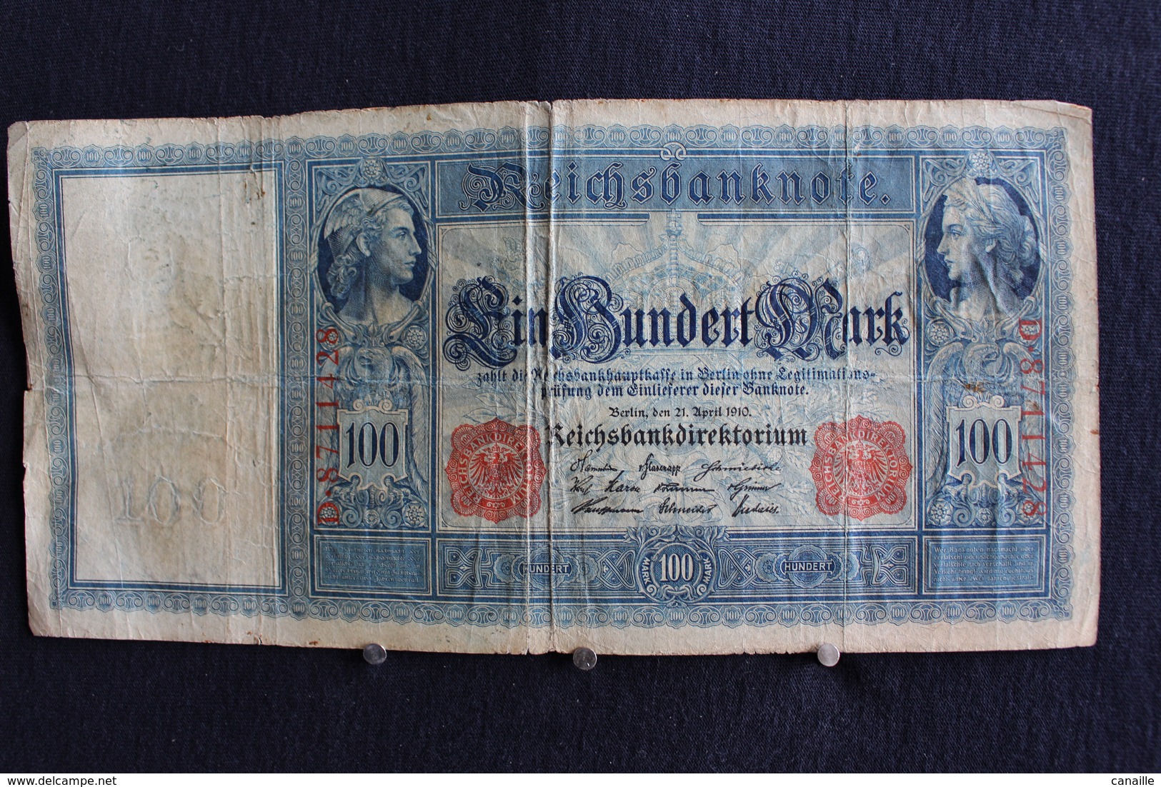 * / Allemagne -  Empire Allemand , Reichsbanknote -  100 Mark - Berlin  21. 4.1910  /  N°  D.8711428 - 50 Mark