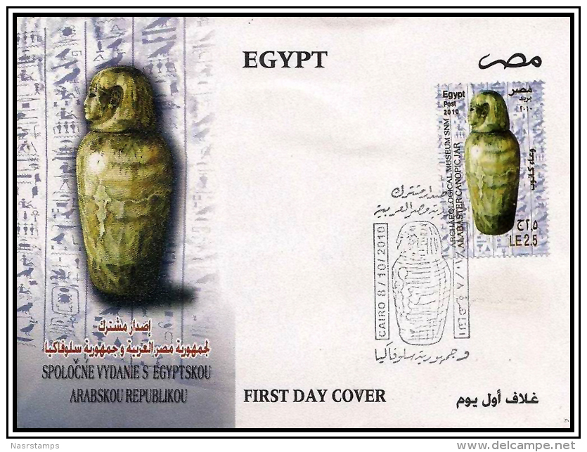 Egypt - 2010 - FDC - ( Joint Issues - Egypt & Slovakia ) - Brieven En Documenten