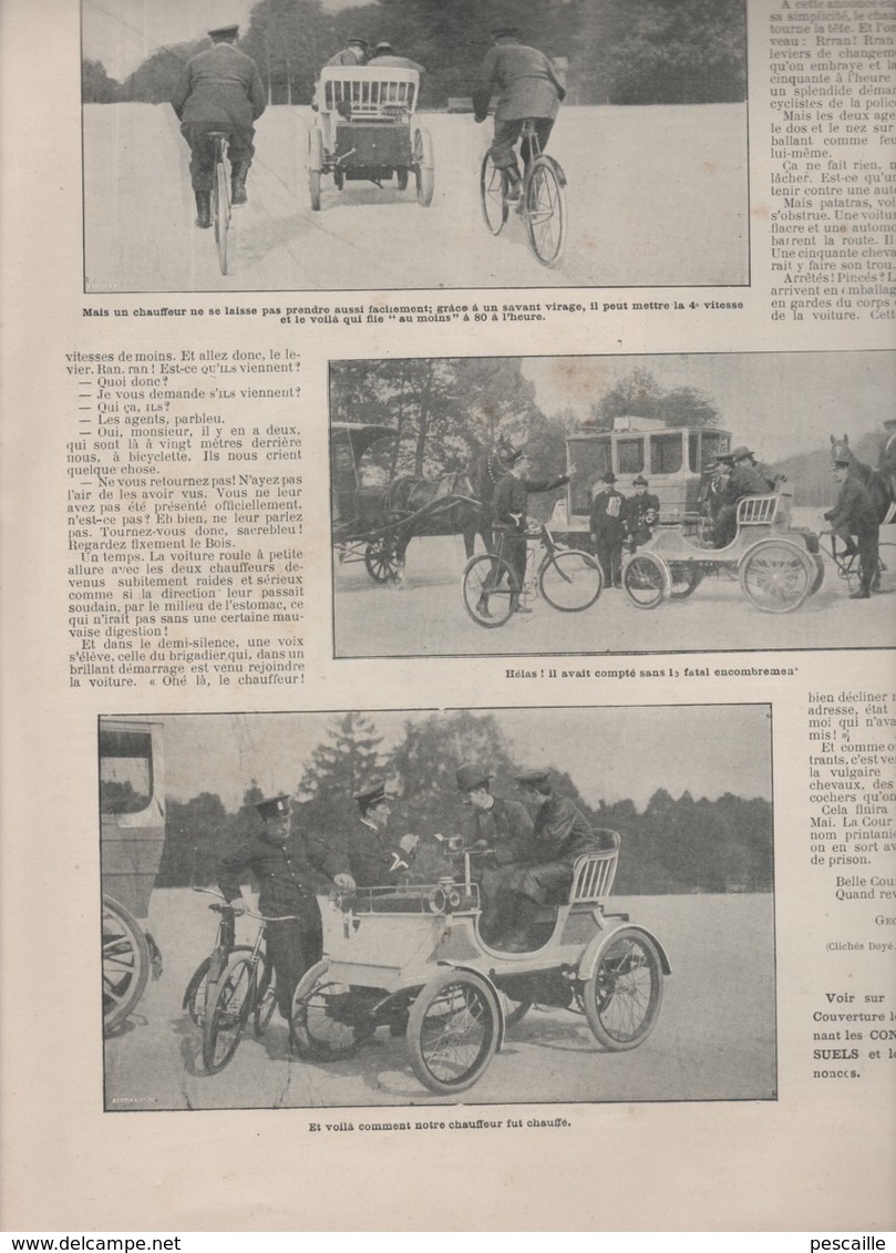 LA VIE AU GRAND AIR 13 05 1900 - RACING CLUB DE FRANCE - POLICE ET CHAUFFEURS - ROBINSON - VINCENNES - EUGEN SANDOW - 1900 - 1949