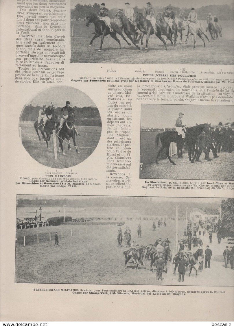 LA VIE AU GRAND AIR 13 05 1900 - RACING CLUB DE FRANCE - POLICE ET CHAUFFEURS - ROBINSON - VINCENNES - EUGEN SANDOW