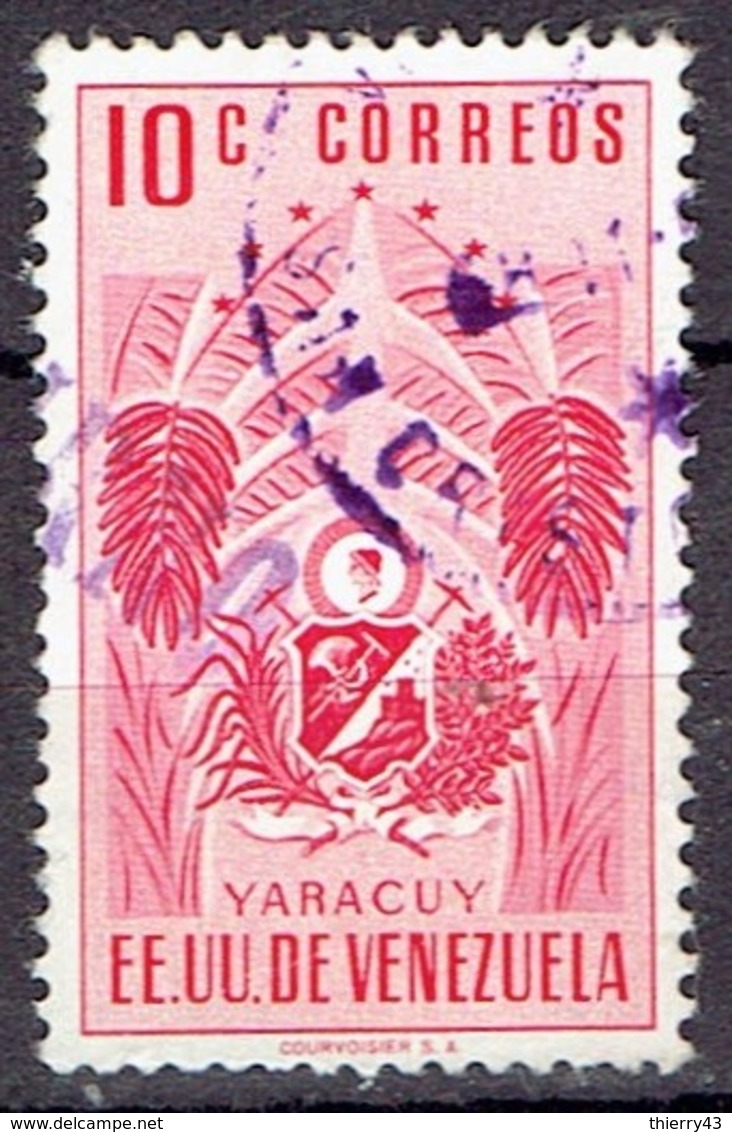 Venezuela 1953 - Coat Of Arms, State Yaracuy, 10 Ct. - Michel 1061  -  Used, Oblit., Gest. - Venezuela