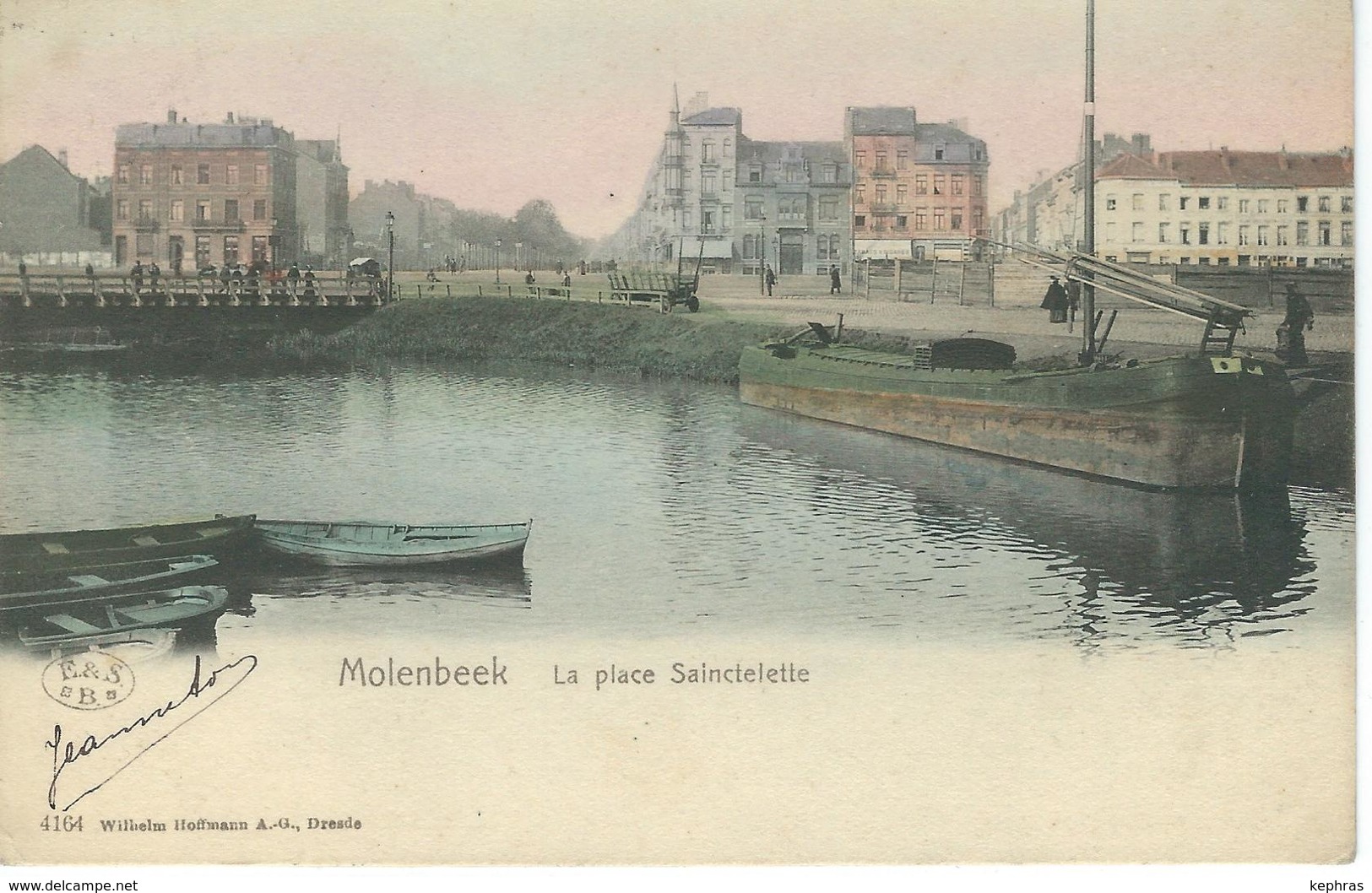 MOLENBEEK : La Place Sainctelette - TRES RARE CPA - Molenbeek-St-Jean - St-Jans-Molenbeek