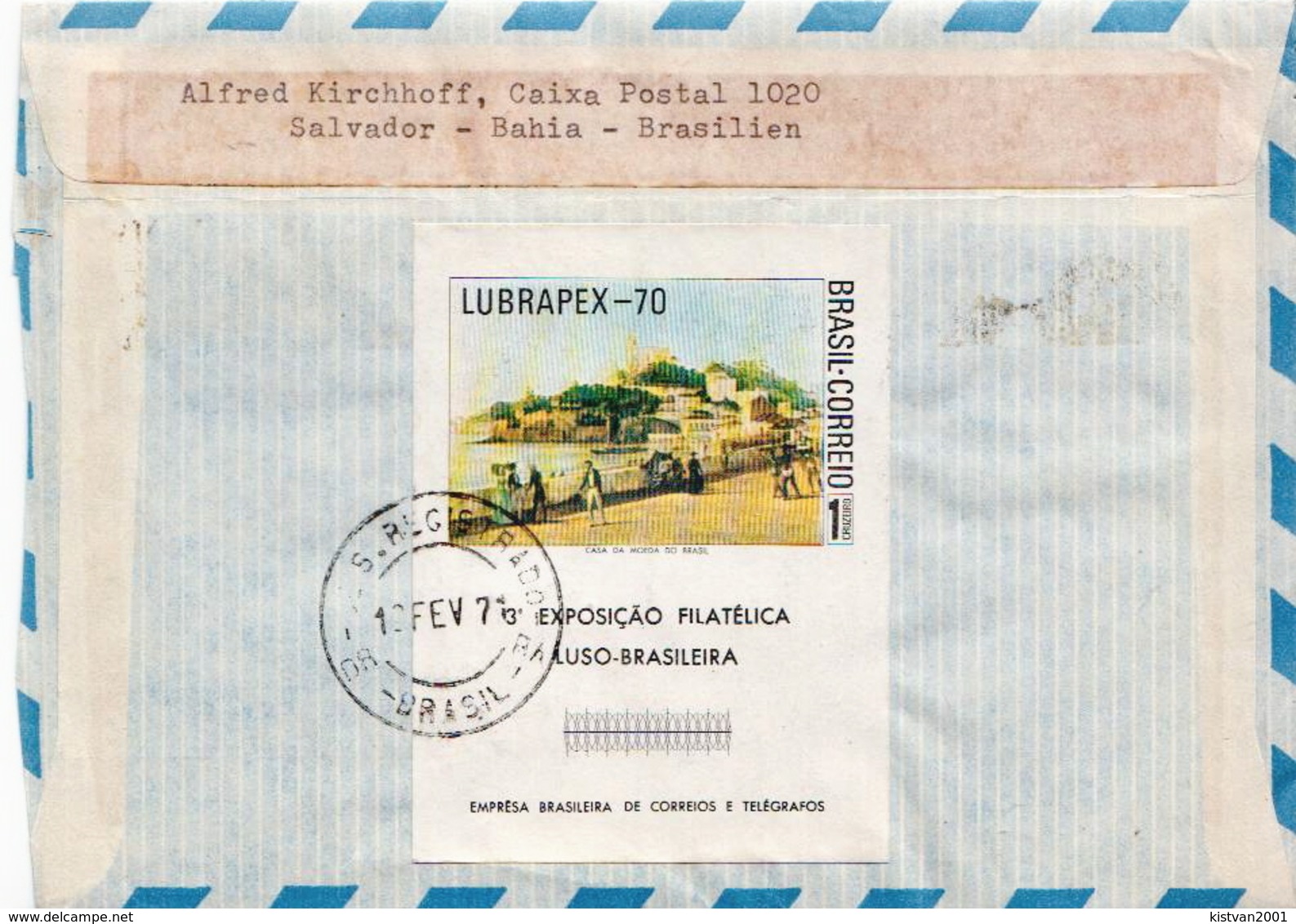 Postal History Cover: Brazil Set And SS On Cover - Philatelic Exhibitions