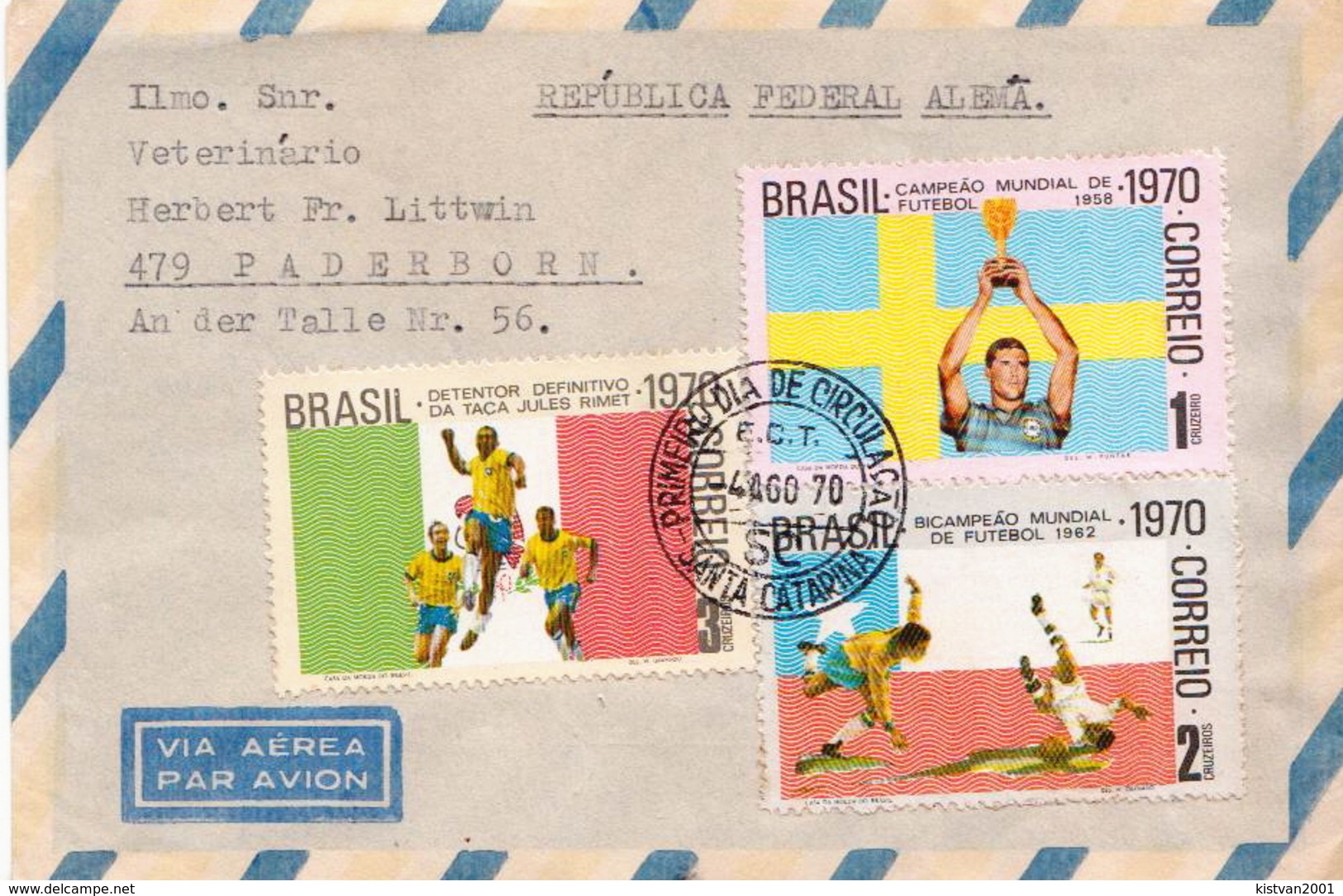 Postal History Cover: Brazil Set On Cover - 1970 – Mexico