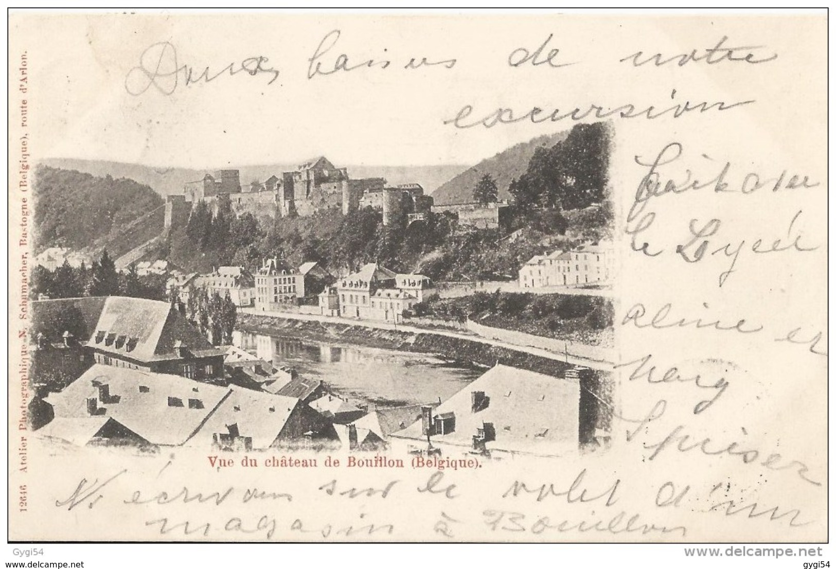 Belgique Vue Du Chateau De Bouillon CPA 1902 - Bouillon