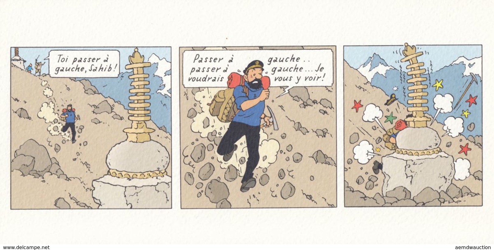 [ILLUSTRATEURS] D'après HERGÉ - Tintin Au Tibet. Ensemb - Autres & Non Classés