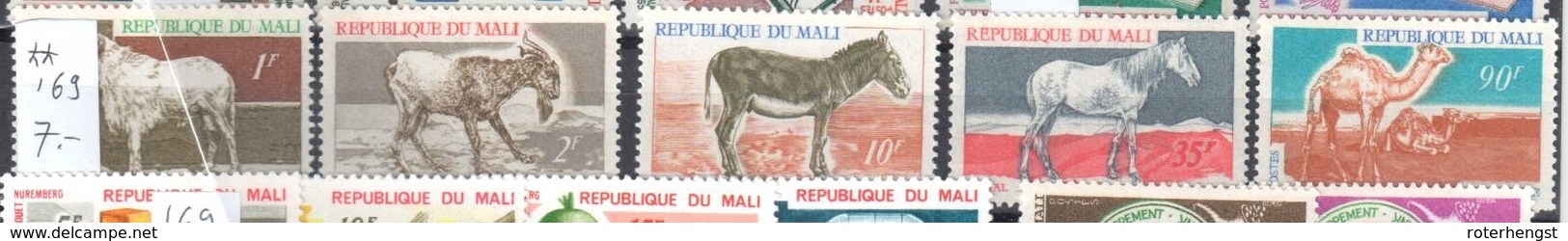 Mali Mnh ** 7 Euros Animals Set Donkey Sheep Goat Dromedar Horse - Mali (1959-...)