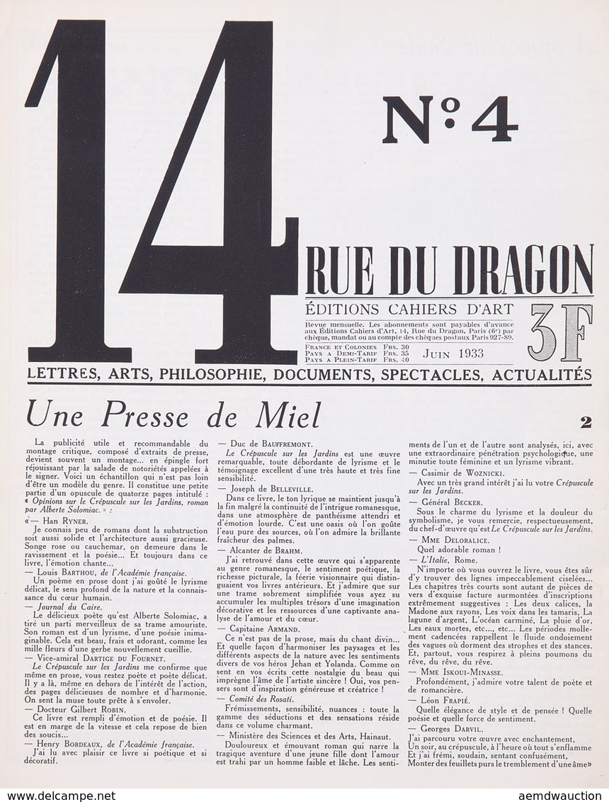 14 RUE DU DRAGON. N° 1 [- 4] - Sin Clasificación