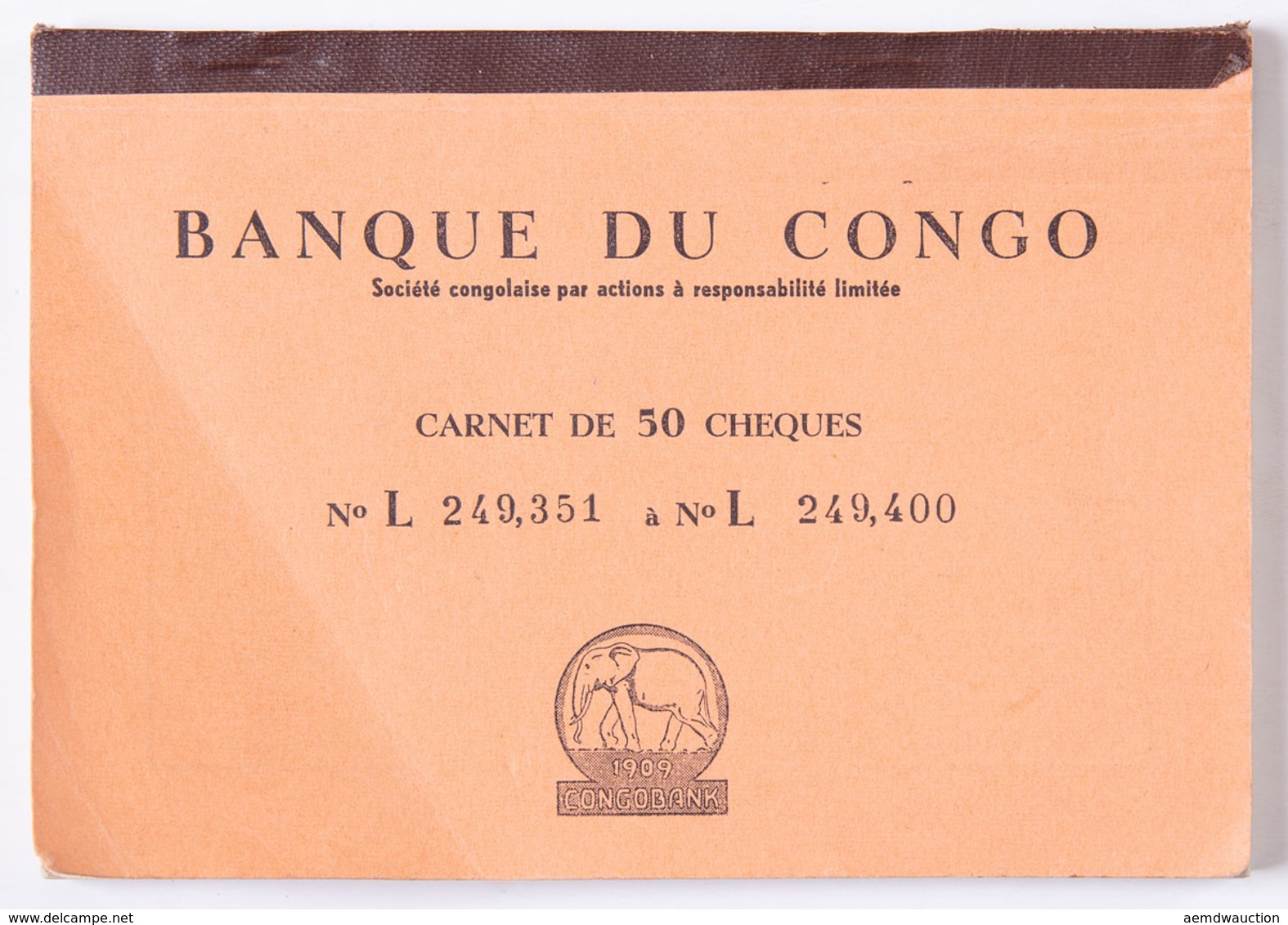 [CONGO] BANQUE DU CONGO BELGE. Carnet De 49 (sur 50) Ch - Sin Clasificación