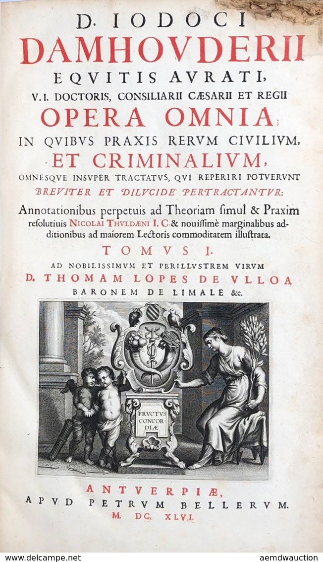 [DROIT] Joost De DAMHOUDERE - D Jodoci Damhouderii [... - Otros & Sin Clasificación