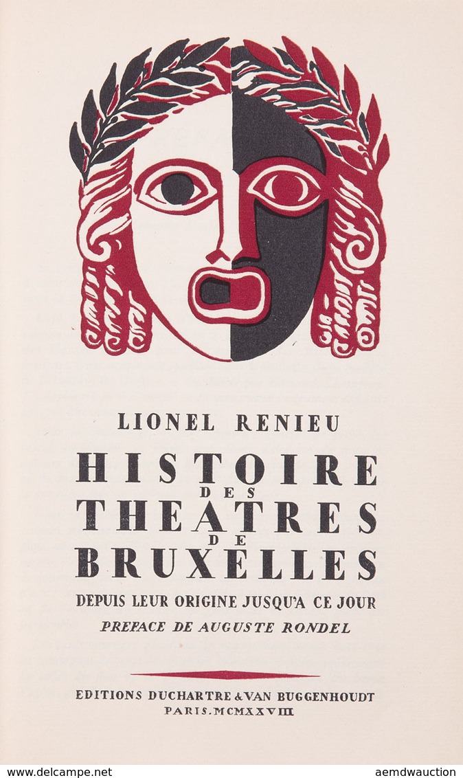 [BRUXELLES] Louis RENIEU - Histoire Des Théâtres De Bru - Non Classés