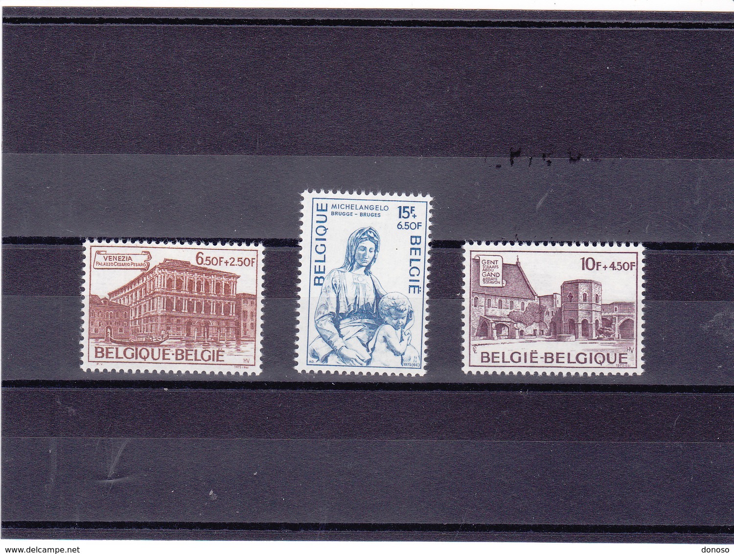 BELGIQUE 1975 Série Culturelle Yvert 1753-1755 NEUF** MNH - Neufs