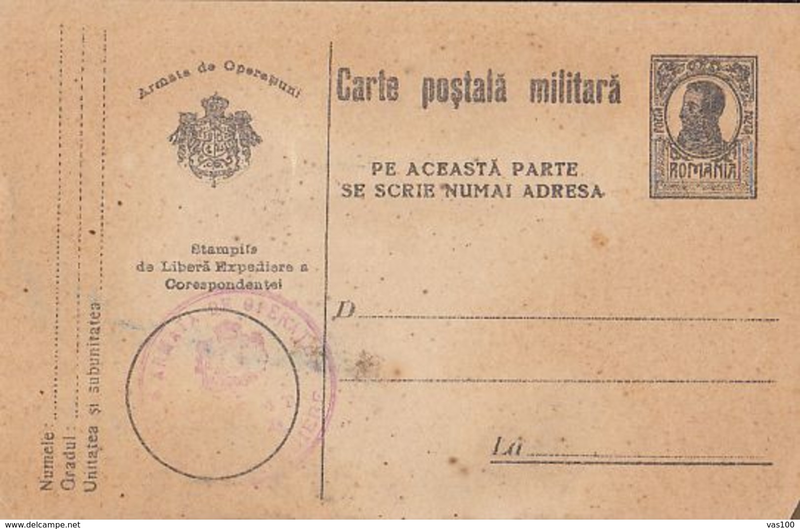 WW1 LETTER, MILITARY CENSORED, KING FERDINAND PC STATIONERY, ENTIER POSTAL, ROMANIA - Storia Postale Prima Guerra Mondiale