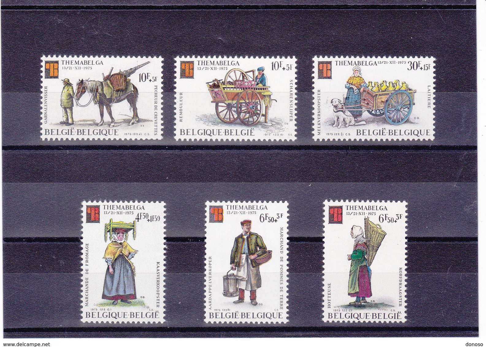 BELGIQUE 1975 THEMABELGA Yvert 1784-1789 NEUF** MNH - Neufs