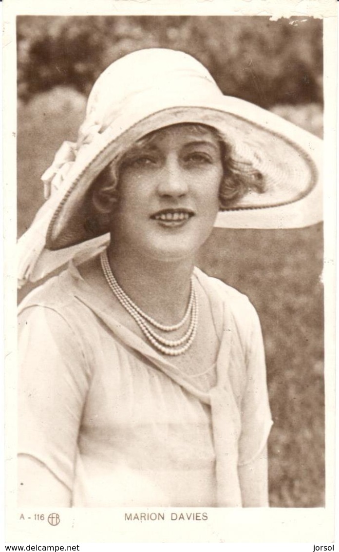 POSTAL   FOTOGRAFIA DE LA ACTRIZ   MARION DAVIES - Fotos