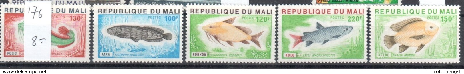 Mali Mnh Set ** 8 Euros Fish 1976 - Mali (1959-...)