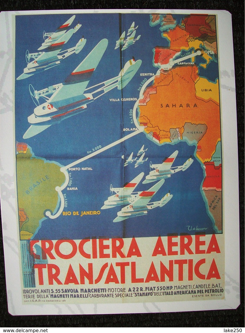 MINI POSTER  CROCIERA AEREA TRANSATLANTICA - Posters