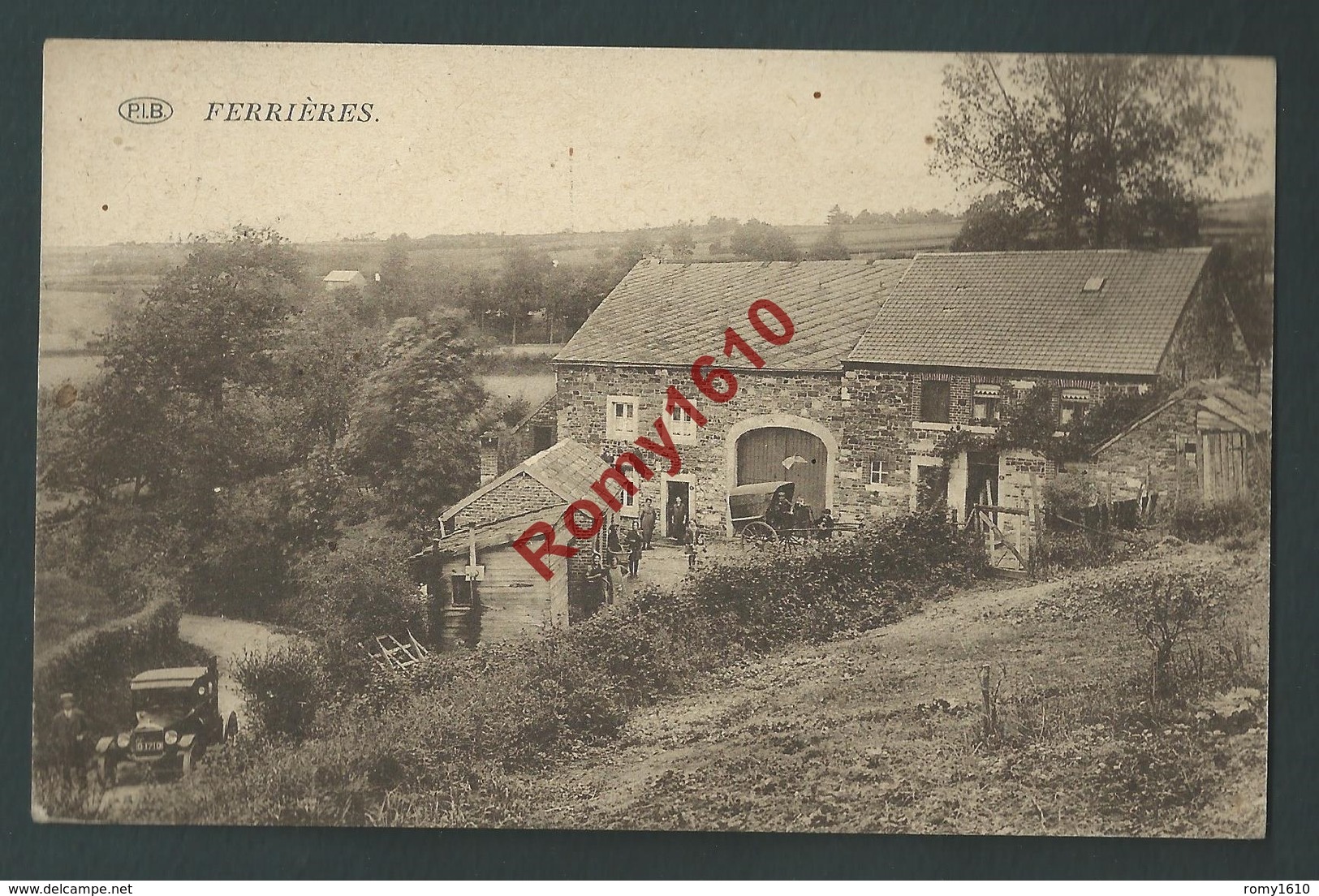 Ferrières - Carte Animée, Ferme, Attelage, Automobile... P.I.B - Ferrieres