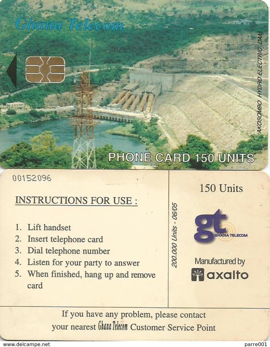 Ghana Telecom 150 UT 06/05 200.000 Akosombo Hydrodam Electricity Axalto Phonecard - Ghana