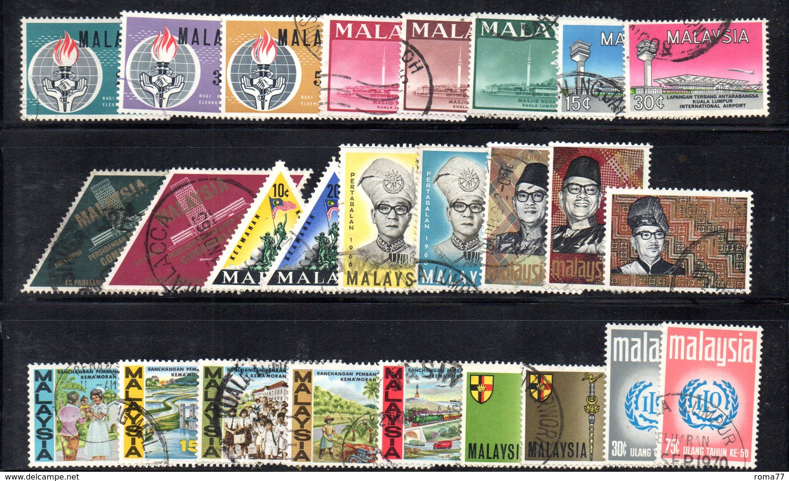 CI1340 - MALAYSIA MALESIA , Alcune Serie  Usate - Malesia (1964-...)