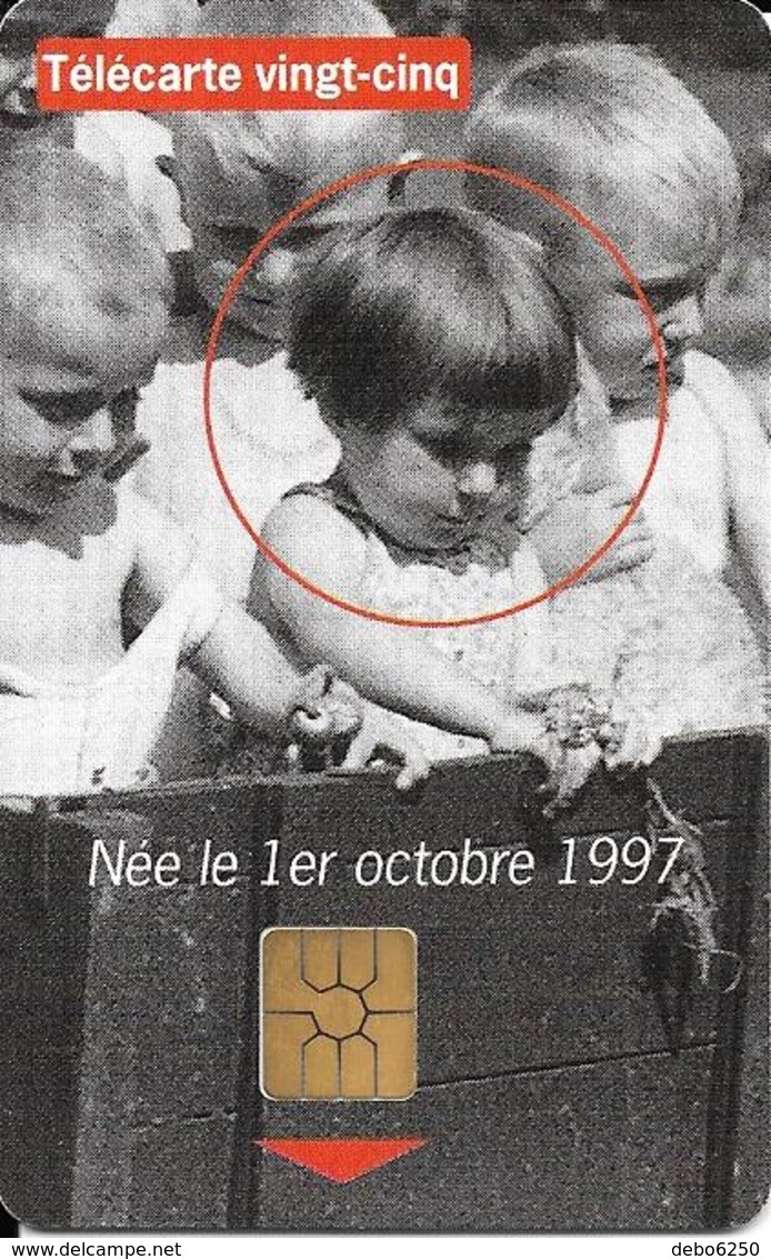 Télécarte 25 U Régie T Née Le 1 Octobre 1997 - 25 Eineiten