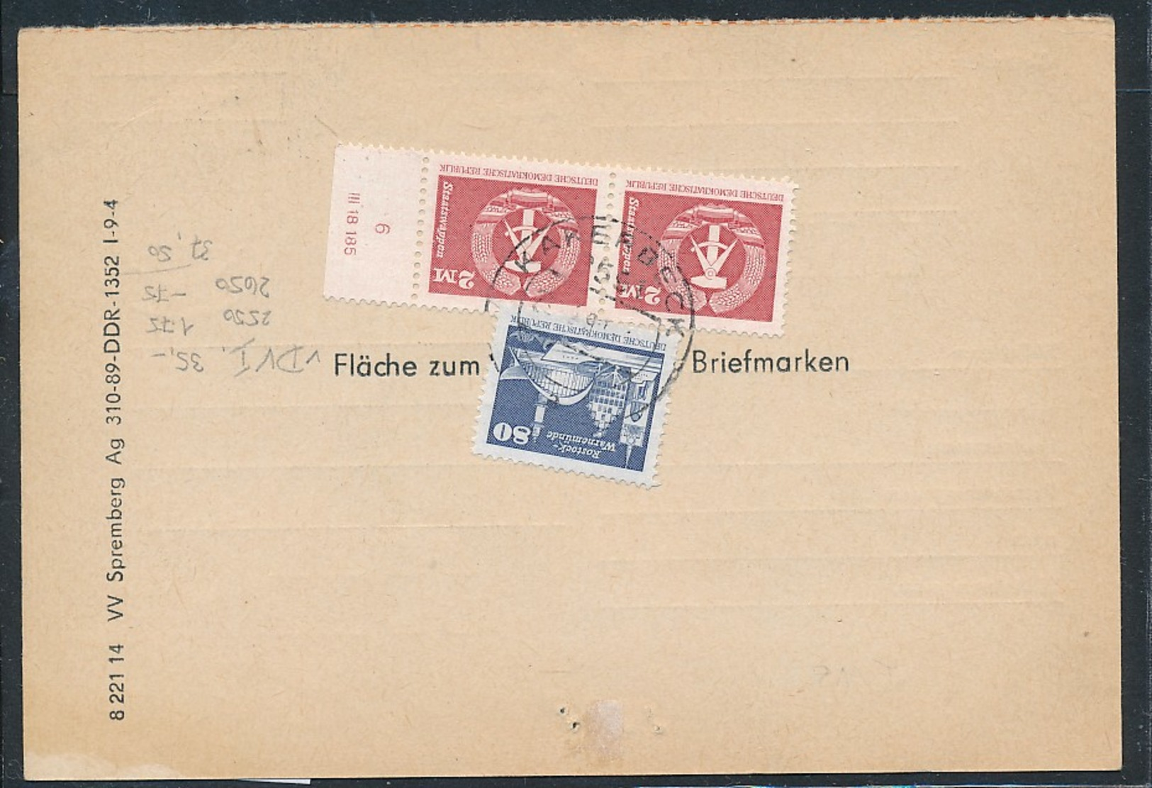 DDR  Seltene Postsache -solte Es In Privathand Nicht Geben !  ( Oo8235    ) Siehe Scan - Sonstige & Ohne Zuordnung