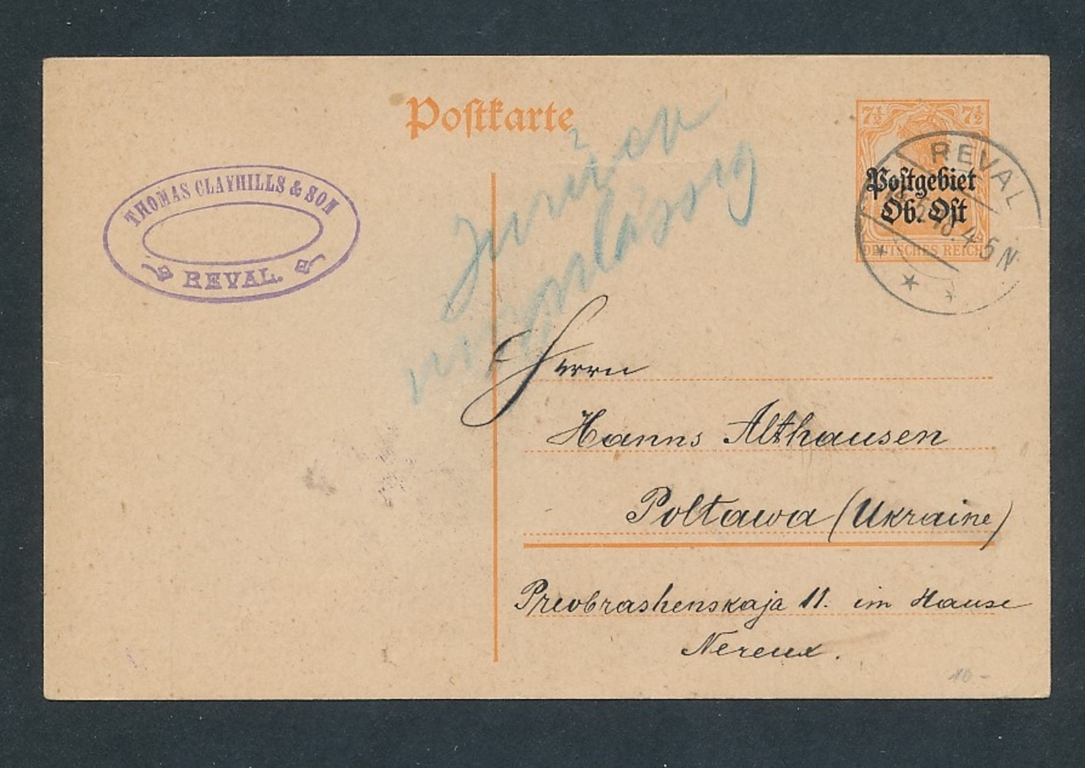 Postgebiet O.Ost.-alte Karte......  (oo5244  ) Siehe Scan - Occupation 1914-18