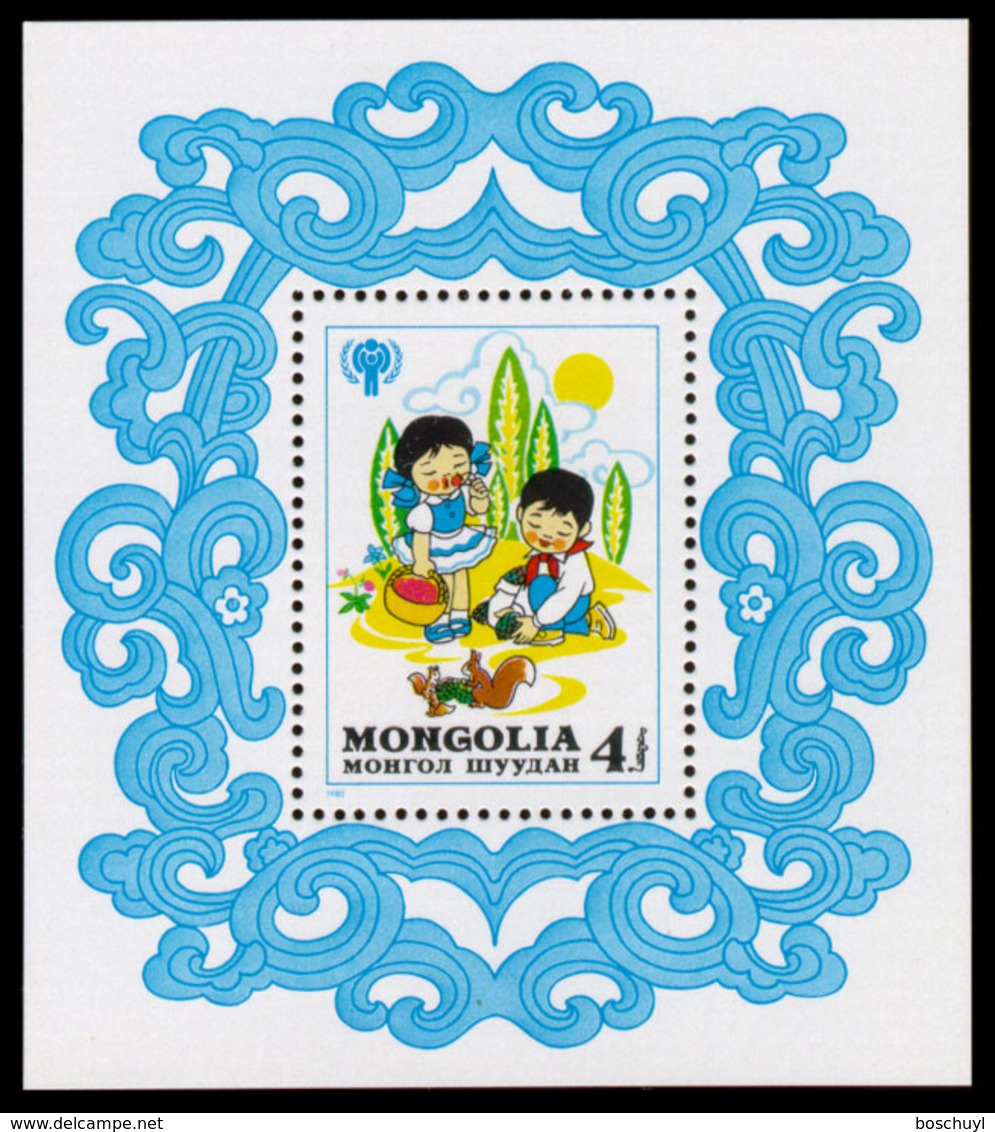 Mongolia, 1980, International Year Of The Child, IYC, United Nations, MNH, Michel Block 70 - Mongolia