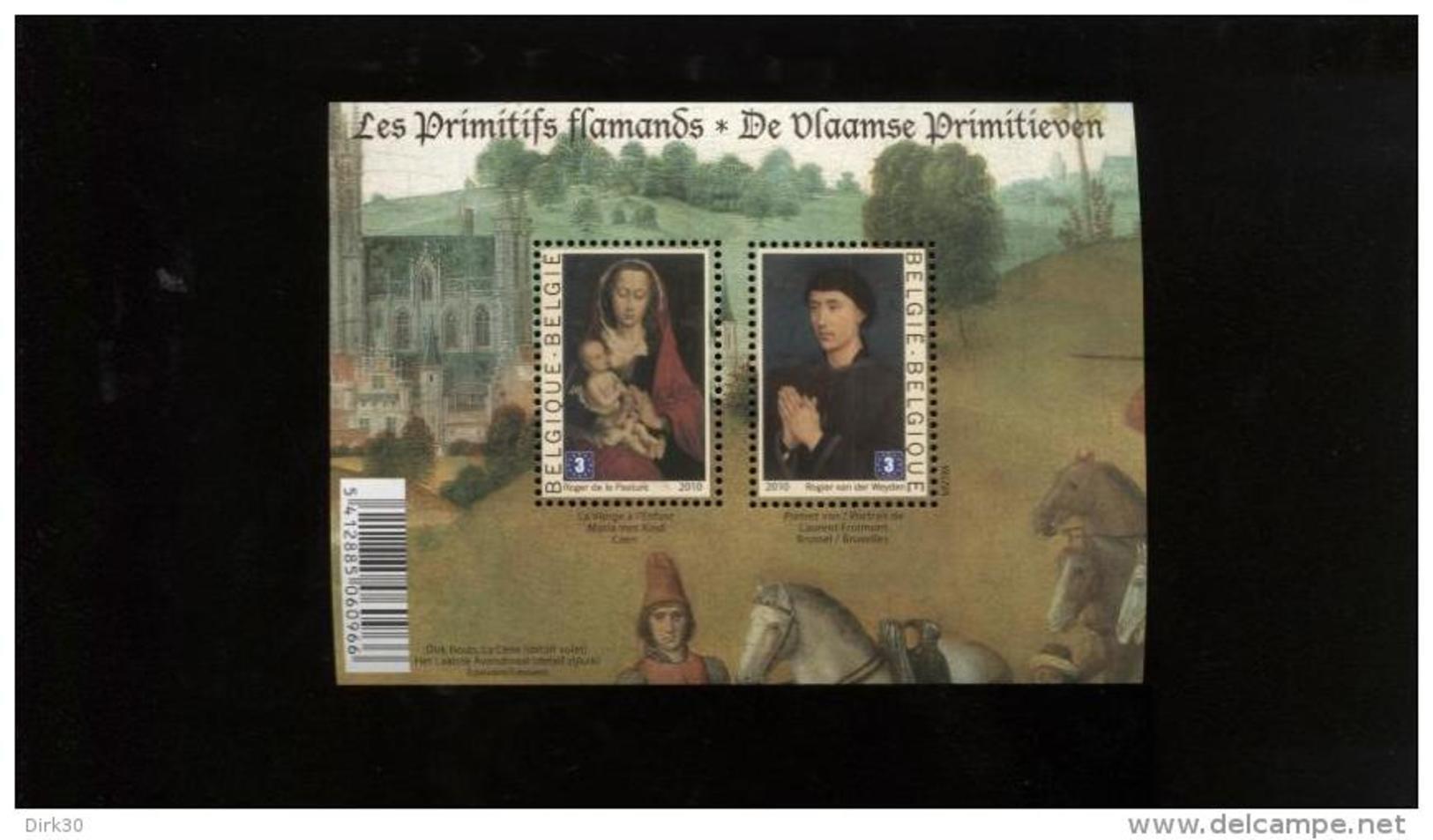 Belgie France Joint Issue 2010 4085/86 Primitieven BL185 Paintings Flemish Primitives Roger De La Pasture Weyden - 1961-2001