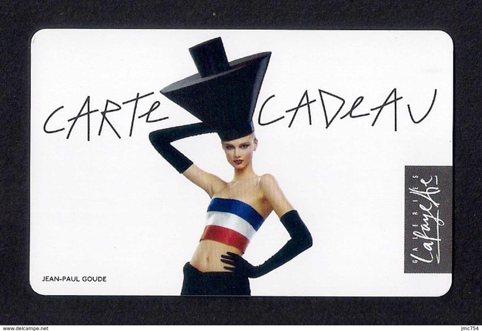 Carte Cadeau GALERIES LAFAYETTE.   Jean-Paul GOUDE.    Gift Card. - Cartes Cadeaux