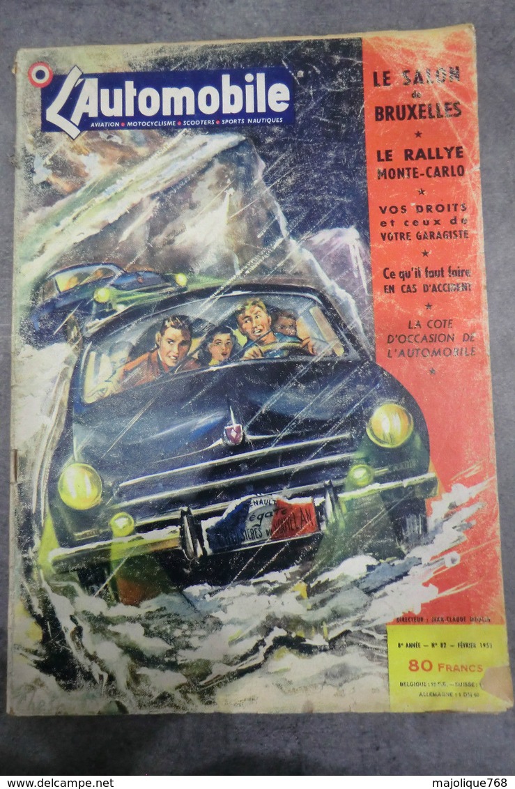 L'automobile Magazine N°82 Février 1953 - - Auto