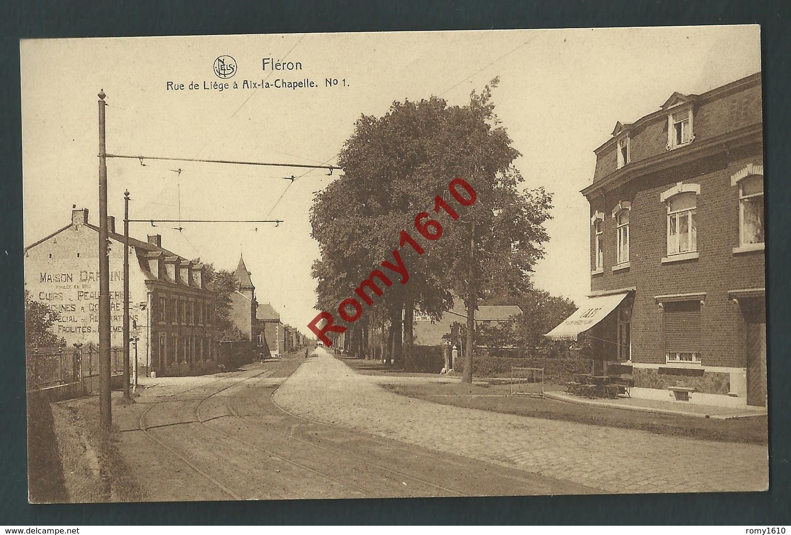 Fléron. - Rue De Liège à Aix-la-Chapelle. N°1. Café, Maison Cuirs Et Peausseries. - Fléron