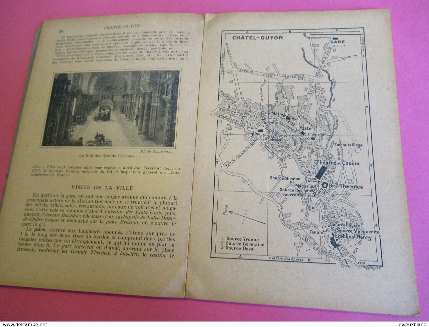 Les Guides Bleus Illustrés/CHATELGUYON Riom Montluçon Néris Evaux Chateauneuf/Librairie Hachette et Cie/1924      PGC273